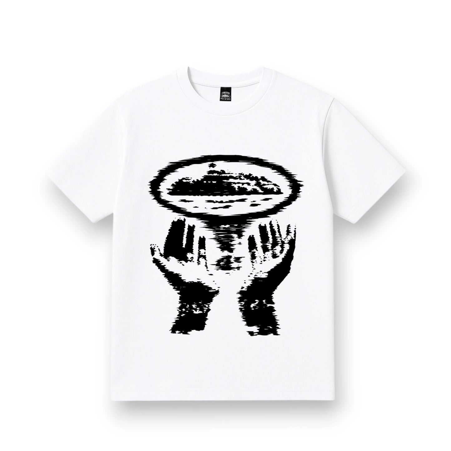 Corteiz Vortex Hands Tee 'White